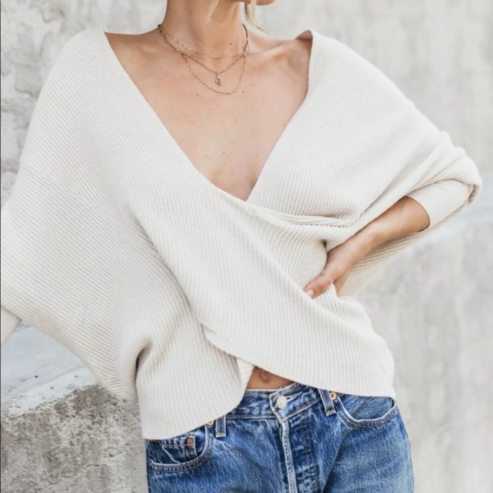 Love Stitch Waffle Knit Sweater
